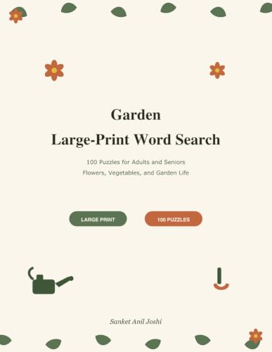 Garden Large-Print Word Search cover