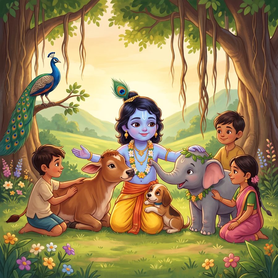 A page from Gita for Little Hearts