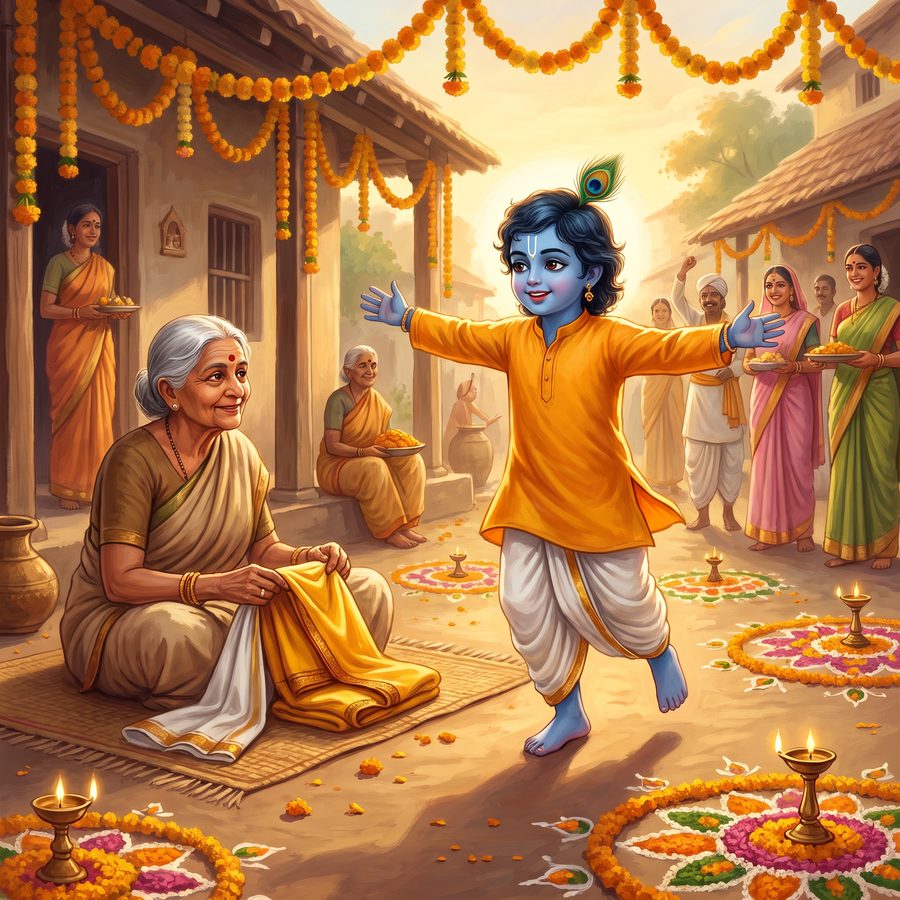 A page from Gita Stories: One Value, One Tale