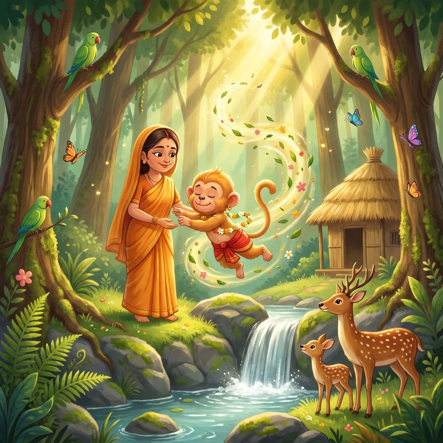 A page from Hanuman Chalisa for Kids