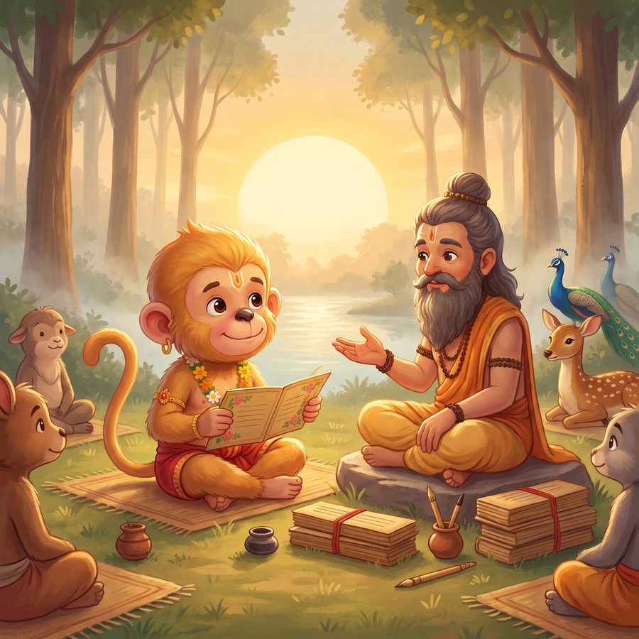A page from Hanuman Chalisa for Kids