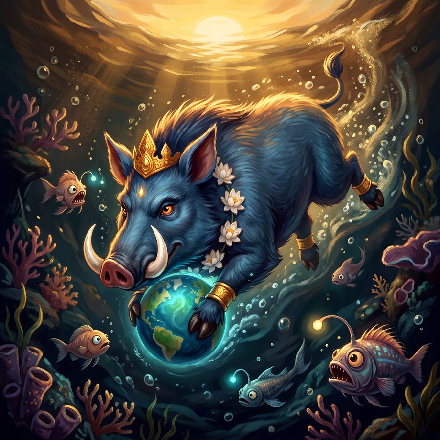 A page from The Boar Who Lifted the Earth