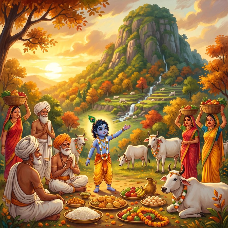A page from The Divine Cowherd