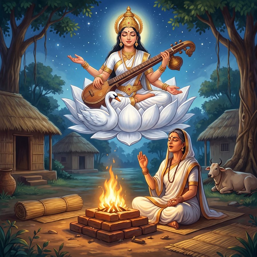A page from The Goddess of Learning