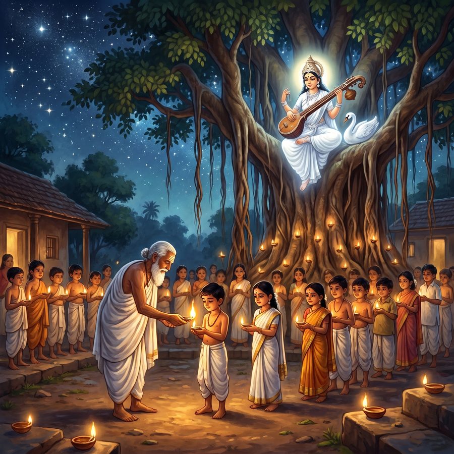 A page from The Goddess of Learning