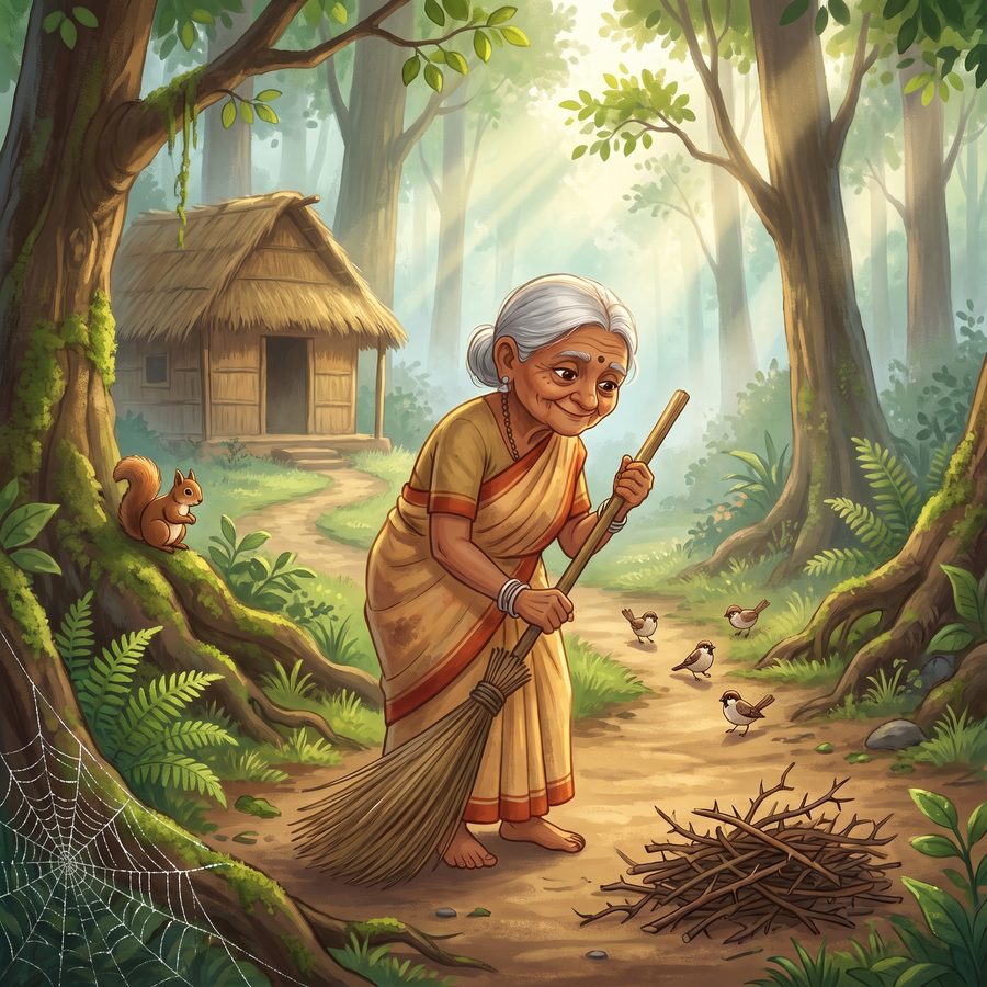 A page from The Grandmother Who Waited for God
