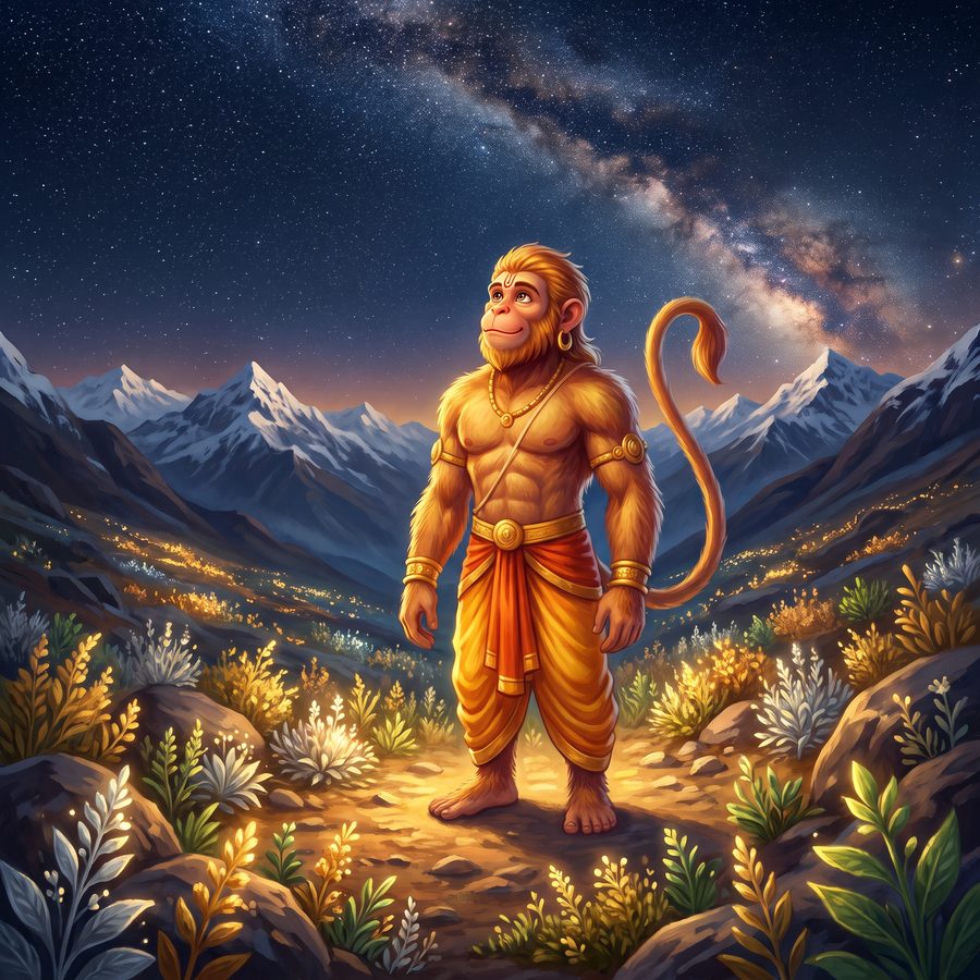 A page from The Sanjeevani Mountain