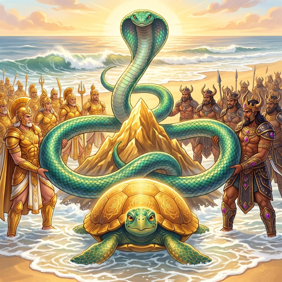 A page from The Turtle Who Held a Mountain