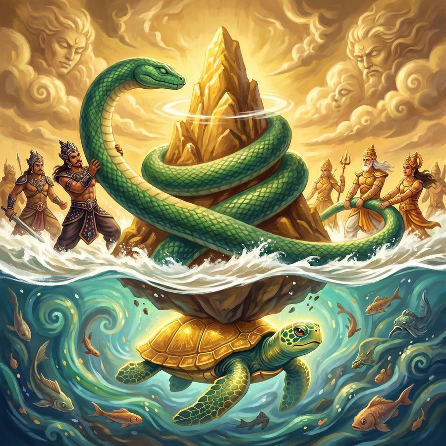 A page from The Turtle Who Held a Mountain